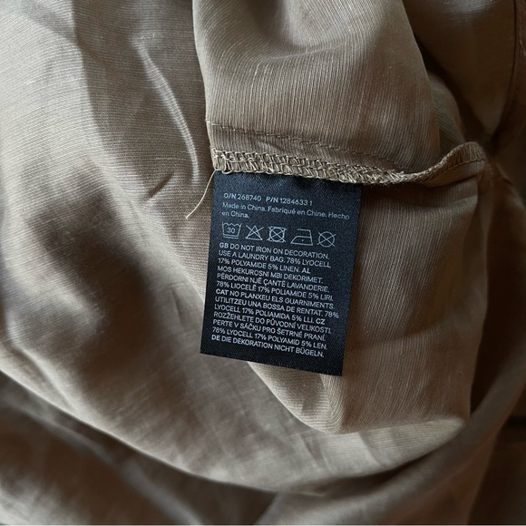 H&M Edition Dark Tan Sheer Embellished Slip Dress - Picture 8 of 15